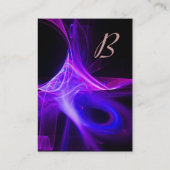 Carte De Visite SWIRL 2 MONOGRAM Vibrant noir rose bleu (Dos)