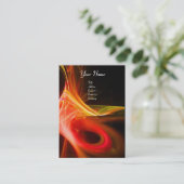 Carte De Visite SWIRL 2 MONOGRAM Vibrant noir rose rouge (Debout devant)