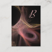 Carte De Visite SWIRL 2 MONOGRAM Vibrant noir rose rouge brun (Dos)