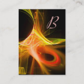 Carte De Visite SWIRL 2 MONOGRAM Vibrant noir rose rouge violet (Dos)