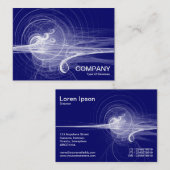 Carte De Visite Swirl II - Bleu de marine profonde (Devant / Derrière)