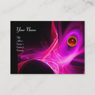 Carte De Visite SWIRLGEM MONOGRAM Noir rose rouge violet vibrant