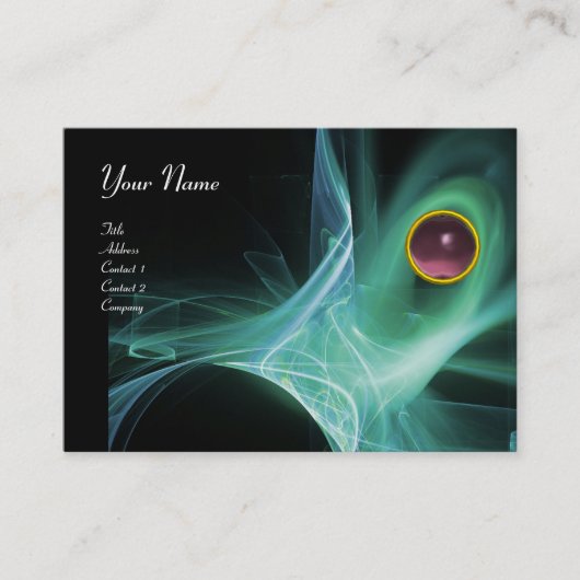 Carte De Visite SWIRLGEM MONOGRAM Noir vert gris vibrant (Devant)
