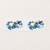 Carte De Visite Symbol Infinity of Blue Morpho Butterflies (Extérieur déplié)