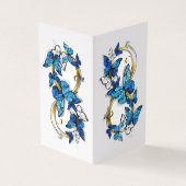 Carte De Visite Symbol Infinity of Blue Morpho Butterflies (Extérieur)