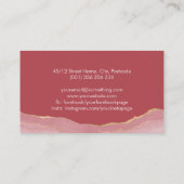 Carte De Visite Symbole Abstrait élégant et aquarelle (Dos)