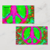 Carte De Visite SYMBOLE Abstrait Psychédélique Cravate fine - Dye  (Devant / Derrière)
