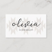 Carte De Visite Symbole amérindien Code QR autochtone (Devant)