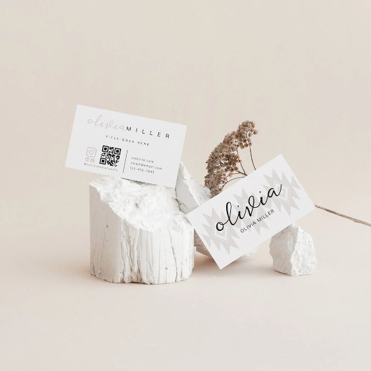 Carte De Visite Symbole amérindien Code QR autochtone