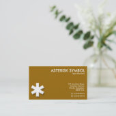 Carte De Visite Symbole Asterisk - Brown (996600) (Debout devant)