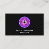 Carte De Visite Symbole atomique sur un arrière - plan rose (Devant)