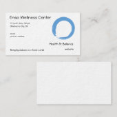 Carte De Visite Symbole bleu ciel Zen (Devant / Derrière)