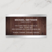 Carte De Visite Symbole Caduceus en acier au bois Médicale profess (Dos)