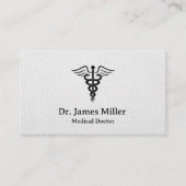 Carte De Visite Symbole Caduceus Médicale Professionnel (Devant)