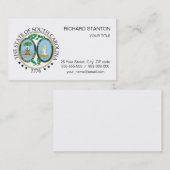 Carte De Visite Symbole Caroline du Sud (Devant / Derrière)