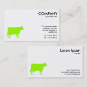 Carte De Visite Symbole Chartreuse Vache Verte - Blanc (Devant / Derrière)