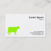 Carte De Visite Symbole Chartreuse Vache Verte - Blanc (Dos)