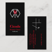 Carte De Visite Symbole Cicada (Devant / Derrière)