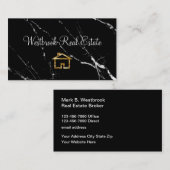 Carte De Visite Symbole Classic Real Estate House (Devant / Derrière)