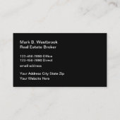 Carte De Visite Symbole Classic Real Estate House (Dos)