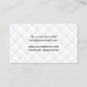 Carte De Visite Symbole Clé Gold 3D de l'enseignant de musique (Dos)