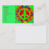 Carte De Visite SYMBOLE cool DE Cravate Psychédélique Abstraite-Dy (Devant / Derrière)