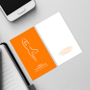 Carte De Visite Symbole d'art de la ligne Yoga Vrksasana sur Orang