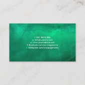 Carte De Visite Symbole de calligraphie Feng Shui - blanc sur Jade (Dos)