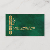 Carte De Visite Symbole de calligraphie Feng Shui Lucky Bamboo (Devant)