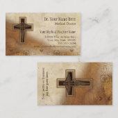 Carte De Visite Symbole de chrétien de médecin pratique de médecin (Devant / Derrière)