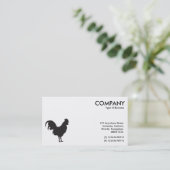 Carte De Visite Symbole de Cockerel noir - Blanc (Debout devant)