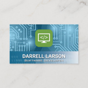 Carte De Visite Symbole de codage   Circuit Board   Code binaire