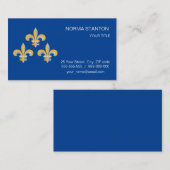 Carte De Visite Symbole de Fleur de Lis (Devant / Derrière)