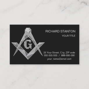 Carte De Visite symbole de franc-maçonnerie en origami
