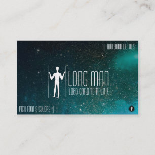 Carte De Visite Symbole de géoglyphe - Logo simple Long Man