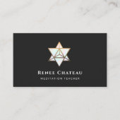 Carte De Visite Symbole de géométrie sacrée Merkaba (Devant)