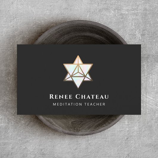 Carte De Visite Symbole de géométrie sacrée Merkaba