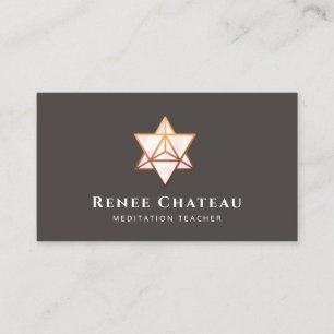 Carte De Visite Symbole de géométrie sacrée Merkaba
