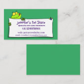Carte De Visite Symbole de grenouille verte mignonne illustration  (Devant / Derrière)