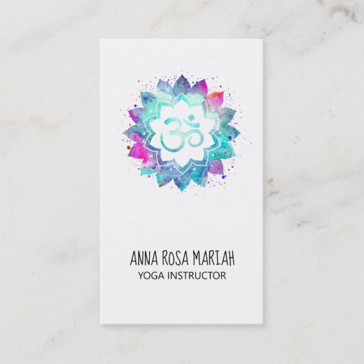 Carte De Visite *~* SYMBOLE DE GUÉRISON DE L'ÉNERGIE Lotus Mandala (Devant)