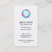 Carte De Visite *~* SYMBOLE DE GUÉRISON DE L'ÉNERGIE Lotus Mandala (Dos)