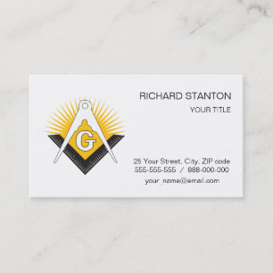 Carte De Visite symbole de la franc-maçonnerie