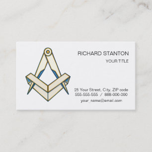Carte De Visite symbole de la franc-maçonnerie en origami