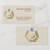 Carte De Visite Symbole de la maçonnerie d'or (Devant / Derrière)