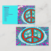 Carte De Visite SYMBOLE DE LA PAIX TRIppY Abstrait (Devant / Derrière)