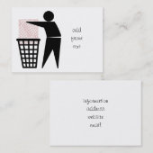 Carte De Visite Symbole de la poubelle (Ajouter une photo) (Devant / Derrière)