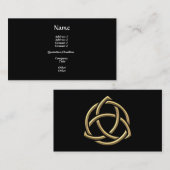 Carte De Visite Symbole de la Sainte Trinité "3D" d'or 2 (Devant / Derrière)