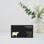 Carte De Visite Symbole de la vache crémeuse - Noir (Debout devant)