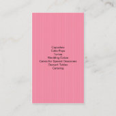 Carte De Visite Symbole de la vitrine de la boulangerie Cupcake (Dos)