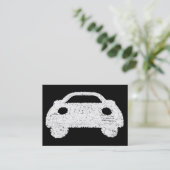 Carte De Visite Symbole de la voiture de route - Contraste élevé (Debout devant)